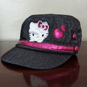 HELLO KITTY Youth Painters Cap☆Silvery-Gray/Pink